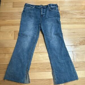 Never worn Matilda Jane high rise wide leg with split jeans.